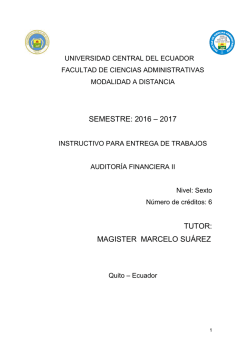 semestre: 2016 – 2017 tutor: magister marcelo suárez