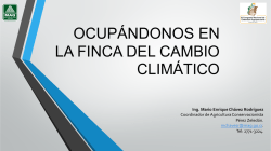 OCUPÁNDONOS EN LA FINCA DEL CAMBIO CLIMÁTICO