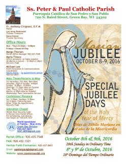 Oct 8th & 9th, 2016 - Ss. Peter and Paul Parish