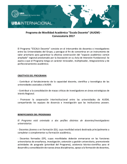"Escala Docente" (AUGM) - Universidad de Buenos Aires