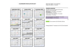 Calendario curso 2016-2017