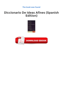 Free eBooks Diccionario De Ideas Afines (Spanish Edition
