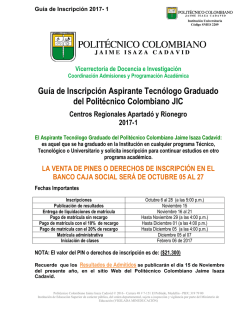 Tecnólogos Graduados del PCJIC - Politécnico Colombiano Jaime