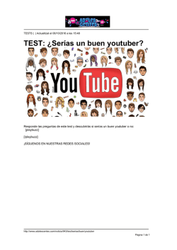 TEST: ¿Serías un buen youtuber?