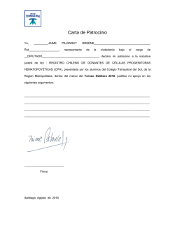 MODELO 2: CARTA DE PATROCINIO INSTITUCIONAL