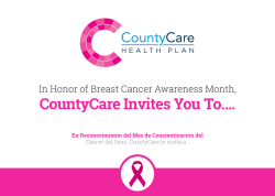 CountyCare Invites You To….