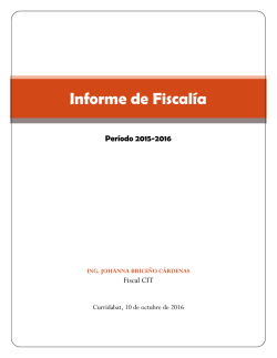 Informe de Fiscalía - Colegio de Ingenieros Topógrafos de Costa Rica