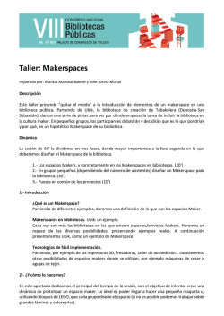Taller: Makerspaces - VIII Congreso Nacional de Bibliotecas Públicas