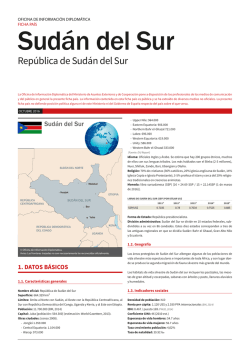 Ficha país de Sudán del Sur - Ministerio de Asuntos Exteriores y de