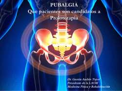 Pubalgia – Que pacientes son candidatos a proloterapia