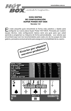 Guía rápida de configuración Super Poker Hotbox Versión 1.0