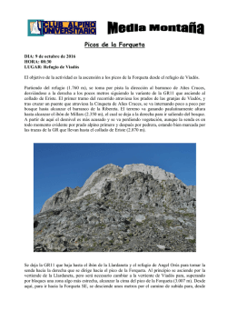 Picos de la Forqueta - Club Alpino Universitario