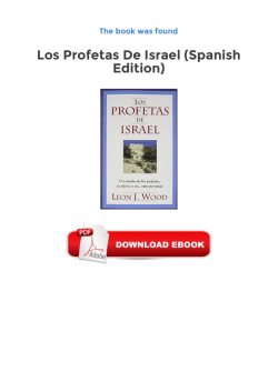 Los Profetas De Israel (Spanish Edition) Free Pdf Books
