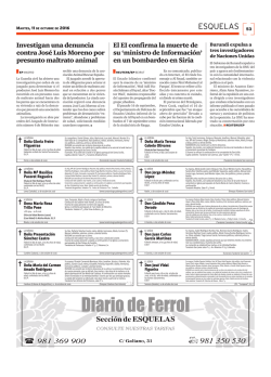 esquelas - Diario de Ferrol