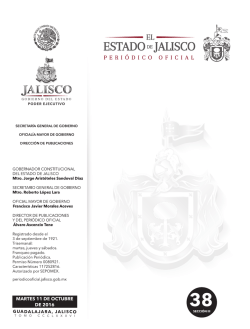 Sección III - Periódico Oficial - Gobierno del Estado de Jalisco