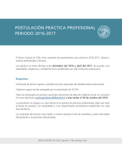 Postulación Práctica Profesional – Periodo 2016-2017