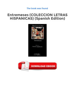 Entremeses (COLECCION LETRAS HISPANICAS) (Spanish Edition