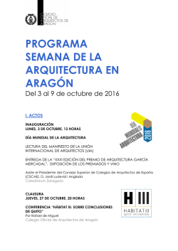 programa semana de la arquitectura en aragón