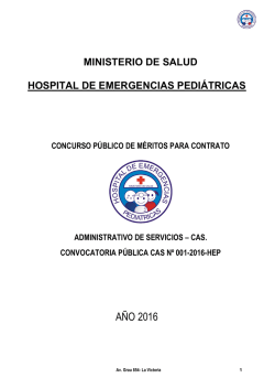 formato de perfil del puesto - Hospital de Emergencias Pediátricas