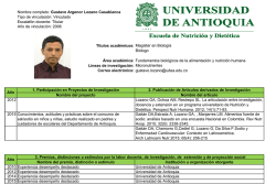 Hoja de vida - Universidad de Antioquia
