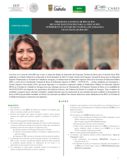 Coahuila 2016-17 - CNBES) de - Secretaría de Educación Pública