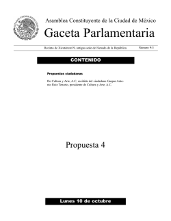 Propuesta - Gaceta Parlamentaria, Cámara de Diputados