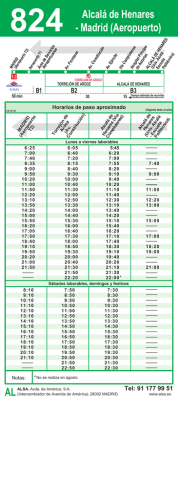 Line diagram and return timetable (PDF Format)