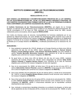 instituto dominicano de las telecomunicaciones (indotel)