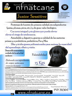 Nutrición Canina Nfnatcane: Pienso para perros Valencia