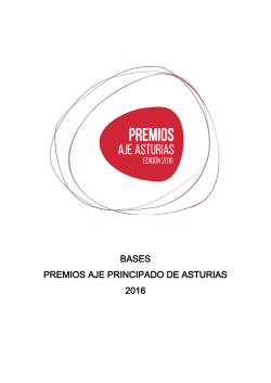 BASES PREMIOS AJE PRINCIPADO DE ASTURIAS 2016