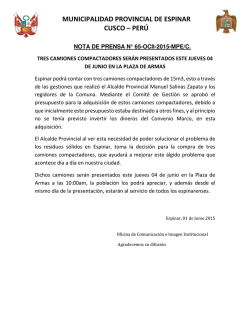 Acuerdos de Concejo - Municipalidad Provincial de Espinar
