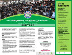 Convocatoria - Universidad Tecnológica de Nezahualcóyotl