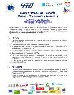 CAMPEONATO DE ESPAÑA Clases 470 absoluto y femenino