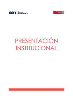 presentación institucional