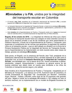 #Enrutados y la FIA, unidos por la integridad del transporte escolar