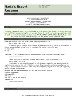 Adobe pdf - Escort Resume