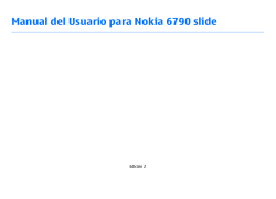 Manual del Usuario para Nokia 6790 slide