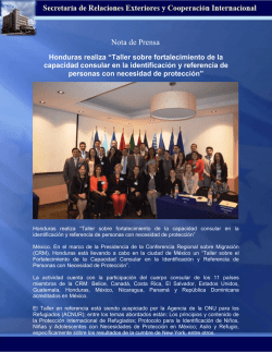 Honduras realiza "Taller sobre fortalecimiento de la capacidad