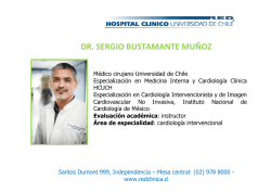 dr. sergio bustamante muñoz - Hospital Clínico Universidad de Chile