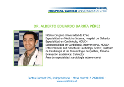 Dr. Alberto Barría P - Hospital Clínico Universidad de Chile