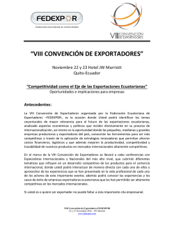 VIII Convención de Exportadores