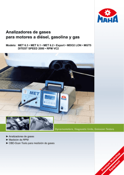 Analizadores de gases para motores a diésel, gasolina y gas