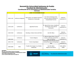 programa turismo.cdr - Benemérita Universidad Autónoma de Puebla