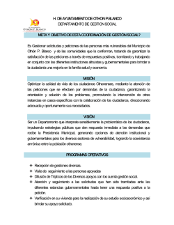 iv metas y objetivos - Ayuntamiento de Othón P. Blanco