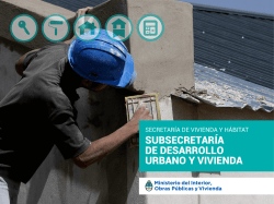 Presentación Subsecretaría de Desarrollo Urbano y Vivienda