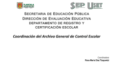 Dirección de evaluación educativa. Coordinación del archivo