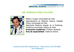 dr. gonzalo díaz vilches - Hospital Clínico Universidad de Chile
