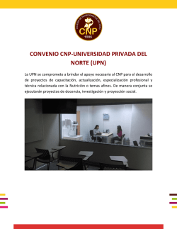 CONVENIO CNP-UNIVERSIDAD PRIVADA DEL NORTE (UPN)
