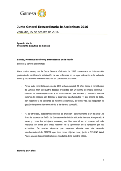 Junta General Extraordinaria de Accionistas 2016