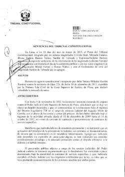 SENTENCIA DEL TRIBUNAL CONSTITUCIONAL En Lima, a los 18